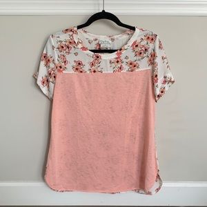 Pink Floral Short Sleeve